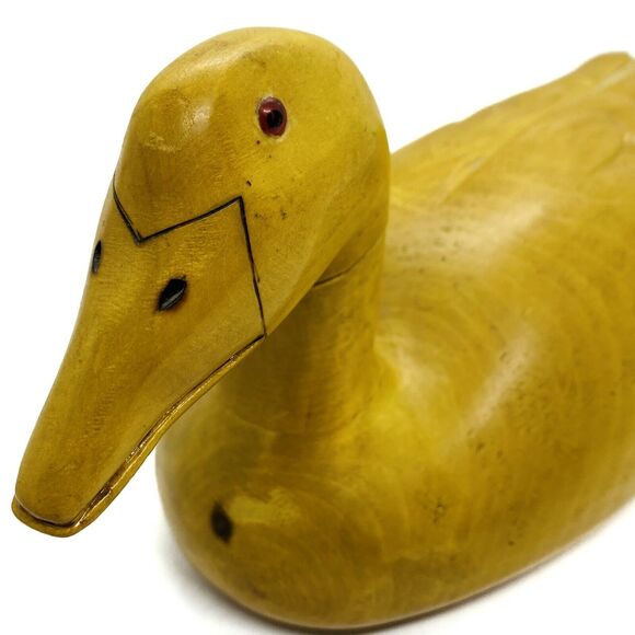 Vintage 1985 J.C. Edwards Handcrafted Wood Duck Decoy Carved Home Decor Art - Picture 9 of 9